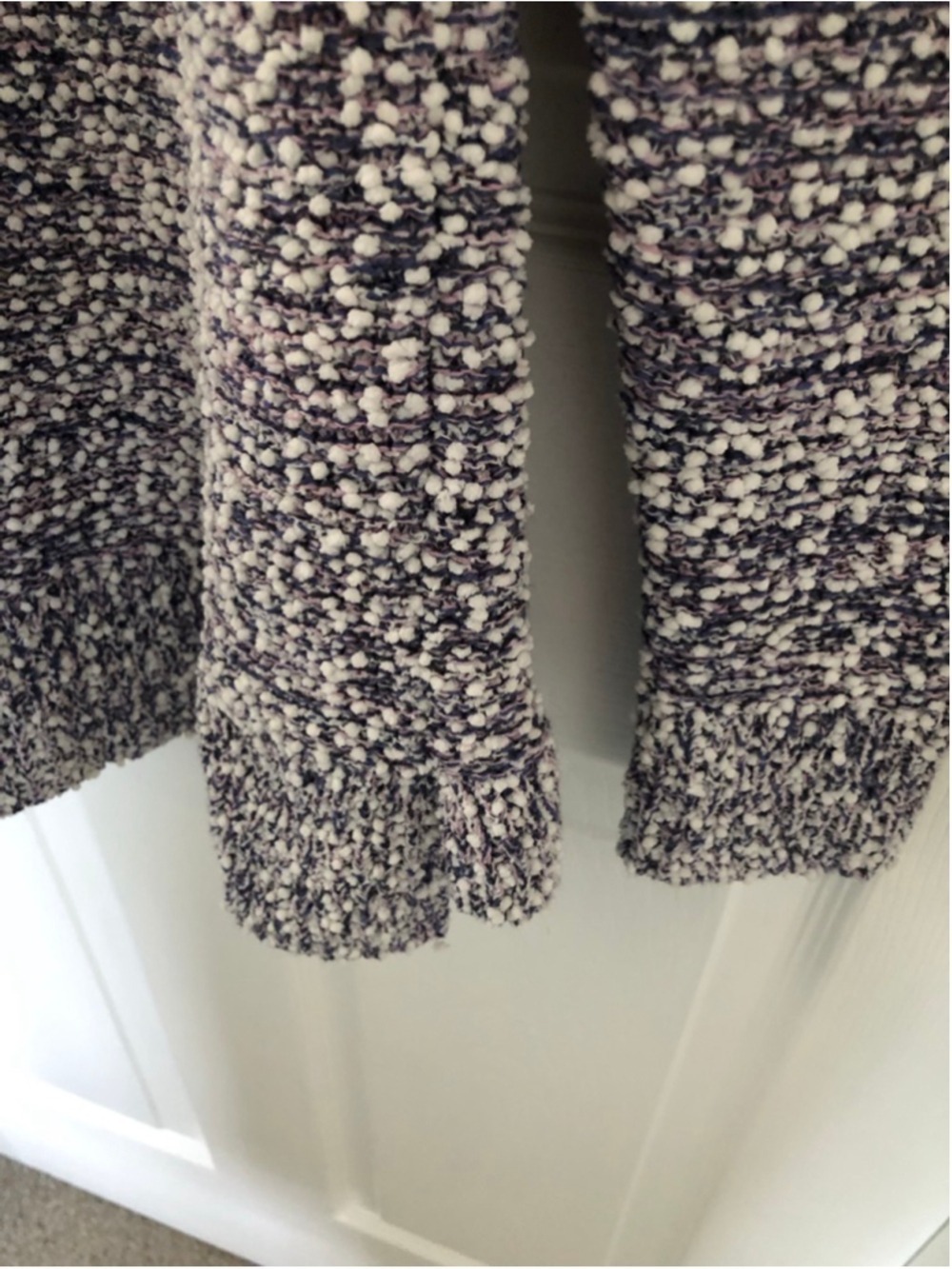 Cozy J. Jill Small Pebbled Mixed Yarn Pullover Purple Lilac Chunky Knit Size - Picture 5 of 8